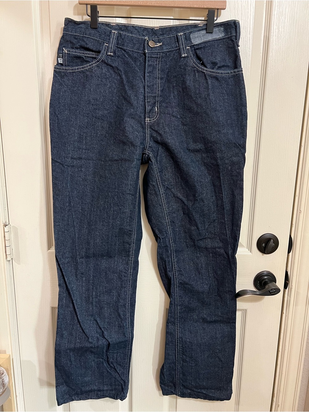 Carhartt FR Men's Dark Blue Relaxed Straight-Leg Jeans